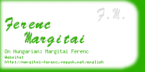 ferenc margitai business card